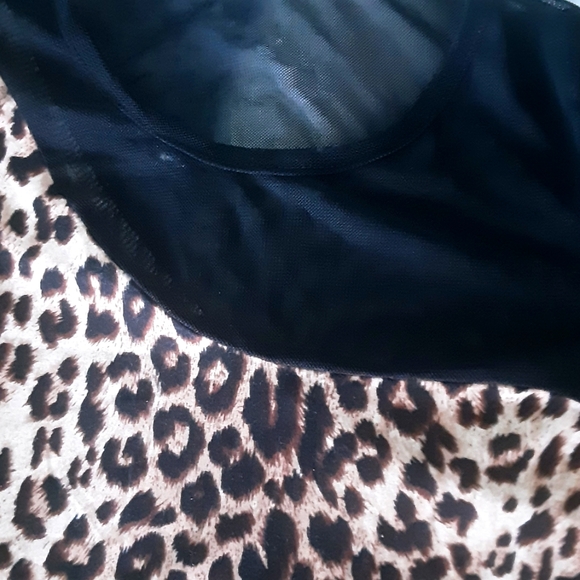 Black leopard long sleeve dress - Picture 4 of 4